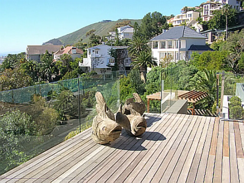 Frameless glass balustrade detail, Cape Town